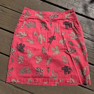 SkunkFunk skirt - gorgeous pink coral and shell print - XS